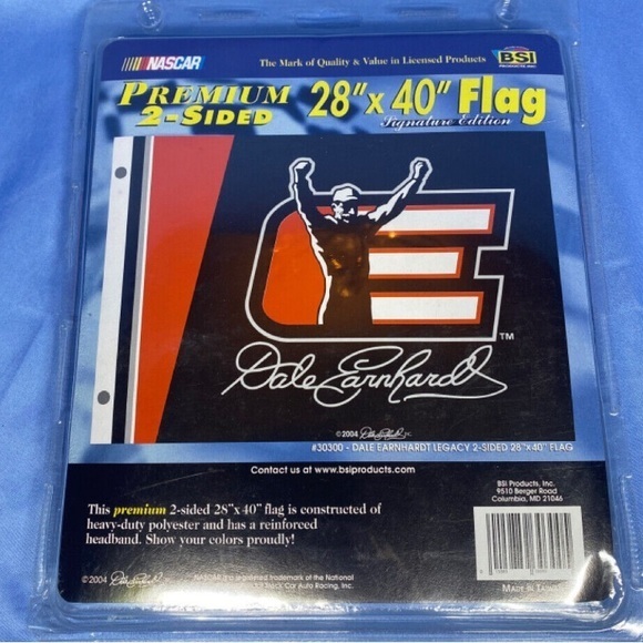 Dale Earnhardt BISI NASCAR flag 2004 Size 28” x 40”.  Fly #3 proudly.  NWOT - Picture 3 of 3